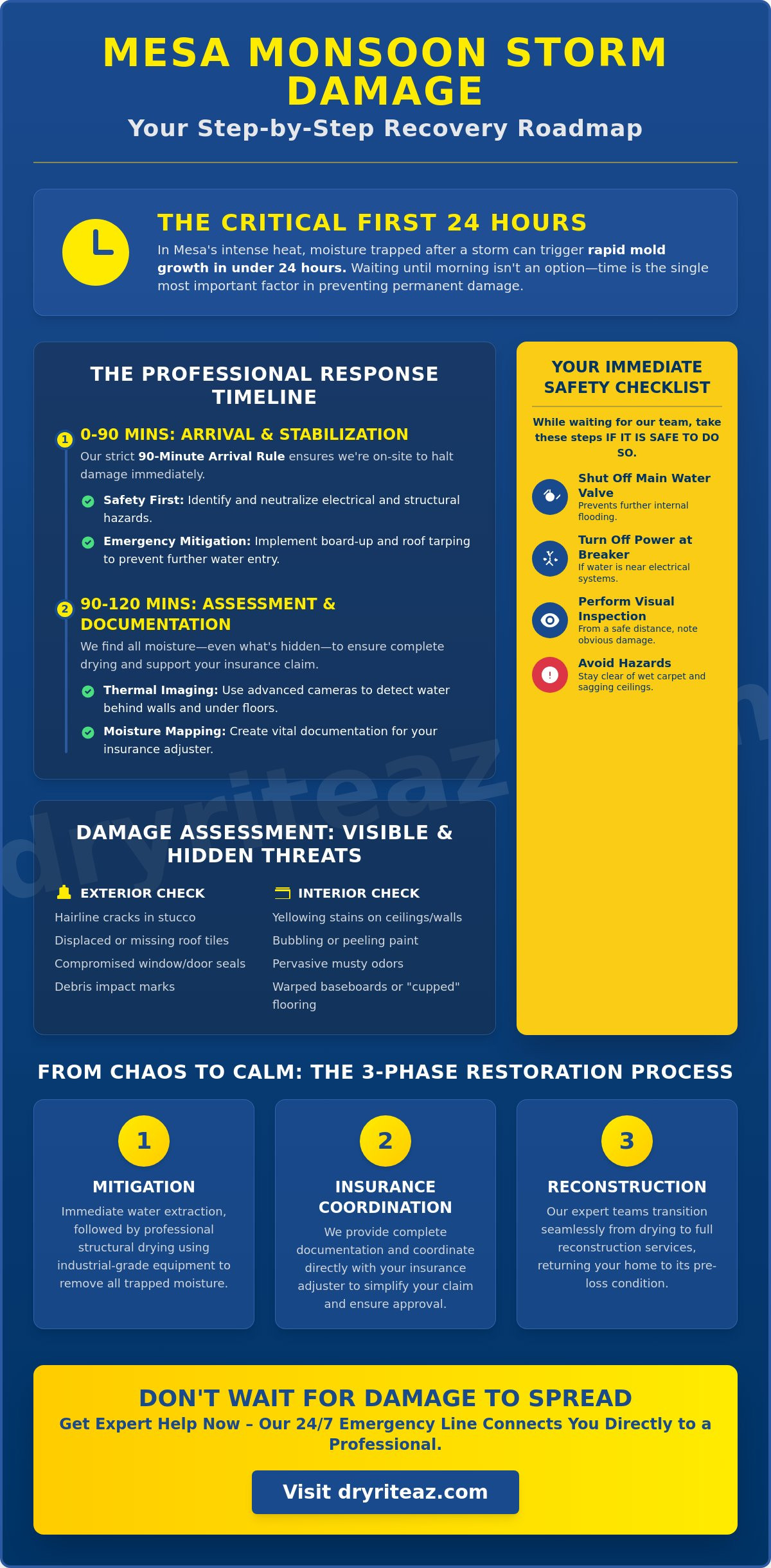 Monsoon Storm Damage Repair in Mesa: Your Step-by-Step Recovery Guide